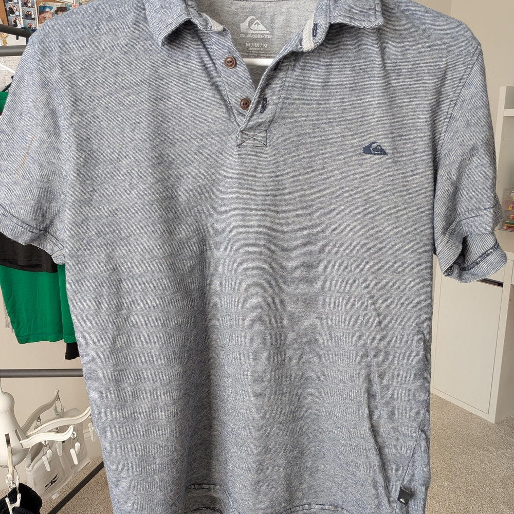 Quiksilver Men's Blue Polo Shirt